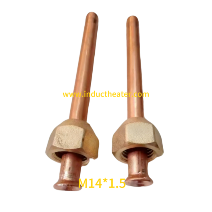 Thickened brass screw connector joint nuts adapter for induction heating machine