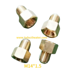 Thickened brass screw connector joint nuts adapter for induction heating machine