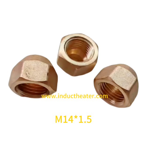 Thickened brass screw connector joint nuts adapter for induction heating machine