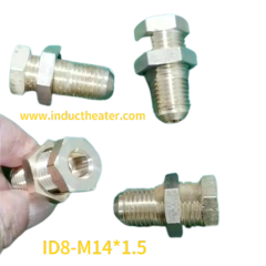 Thickened brass screw connector joint nuts adapter for induction heating machine