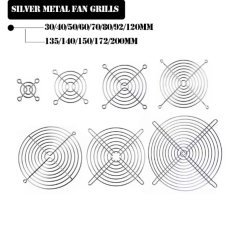 50-piece black iron grill cover metal finger guard for cooling fan, fits 120x120mm fans (4cm, 5cm-12cm)
