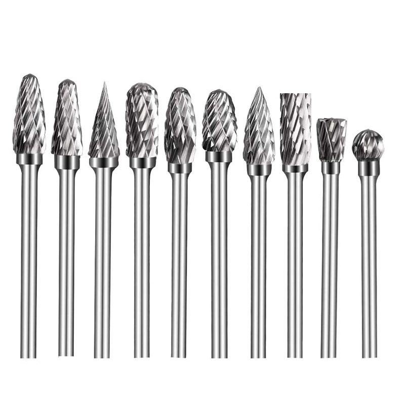 Tungsten Carbide Rotary Burr Files - Industrial Grade for Metalworking (Multiple Shapes & Sizes)