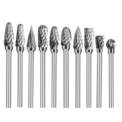 Tungsten Carbide Rotary Burr Files - Industrial Grade for Metalworking (Multiple Shapes & Sizes)