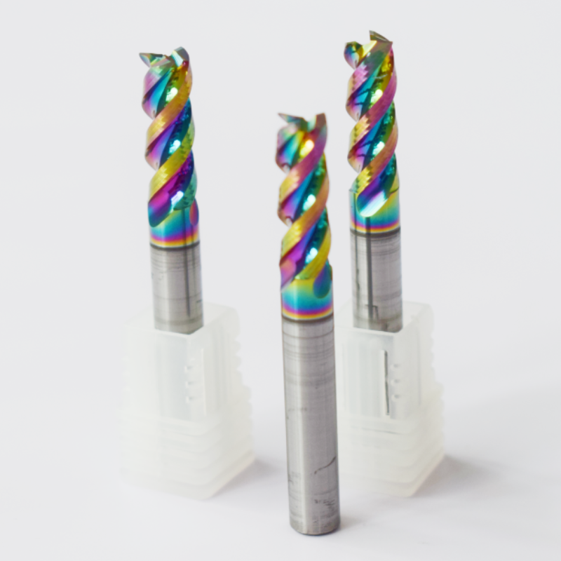 Chinese Factory Hot Sale 3-Flute Milling Cutter Cutting Tools HRC55 CNC Machine Center Solid Carbide Ball Nose Square End Mill