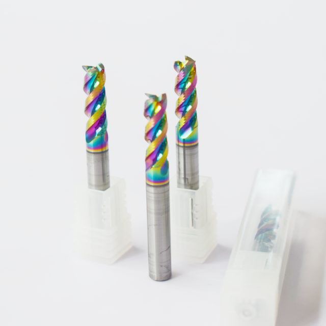 Chinese Factory Hot Sale 3-Flute Milling Cutter Cutting Tools HRC55 CNC Machine Center Solid Carbide Ball Nose Square End Mill