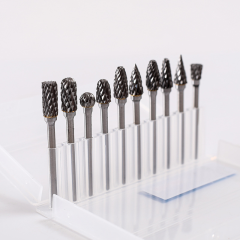 Rotary Burrs Tungsten Carbide Metal Steel Burr Drill Bits for Dremel Tool 10PCS-set 125sets-carton