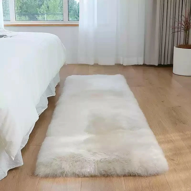 Long Wool Sheepskin Rug - Rectangular