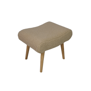 Shearling Stool Wood Legs