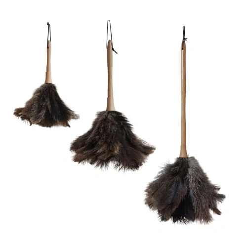 Ostrich Feather Dusters - Beech Wood