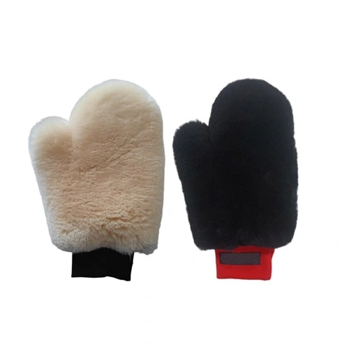 Short-haired Thumb-type lambskin Car Wash Gloves