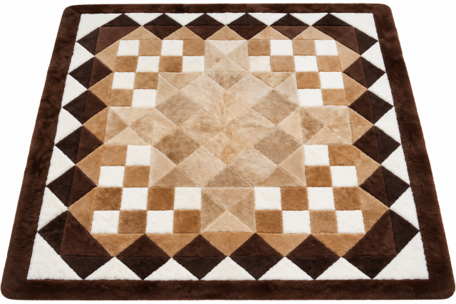 Shorn sheepskin rug