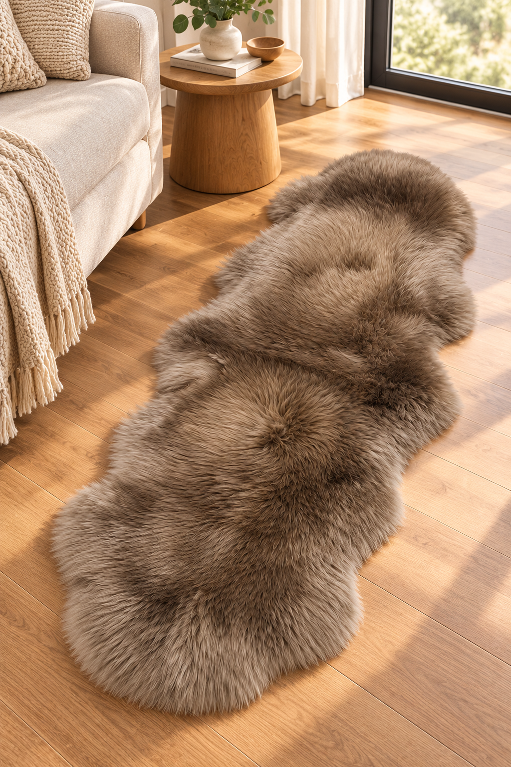 Double Sheepskin Rug | Two-Pelt Australian Sheepskin Rug
