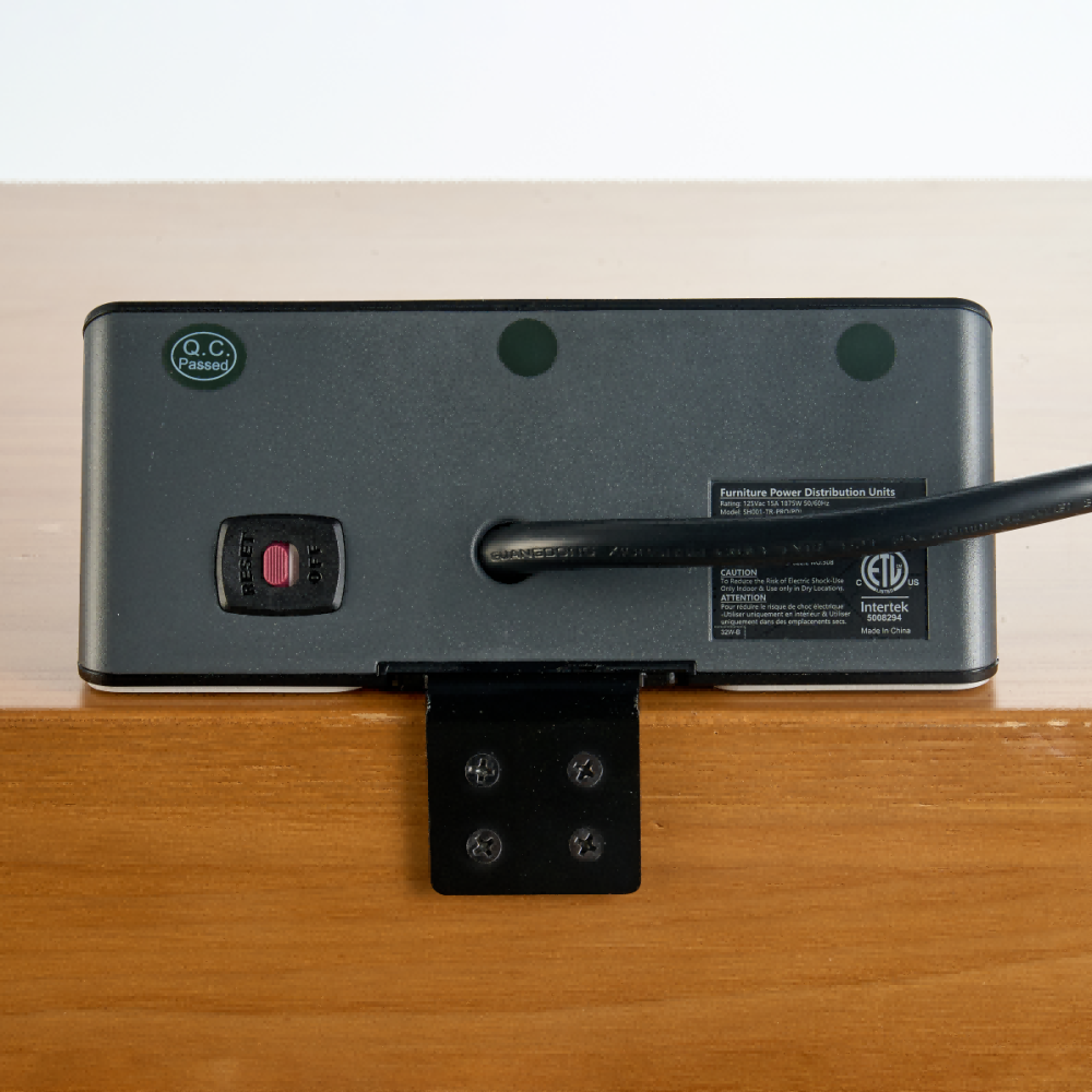 Furniture edge mount power charge station