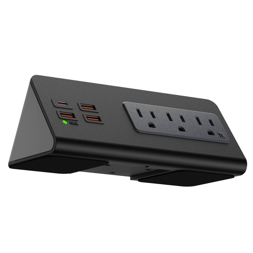 Furniture edge mount power charge station