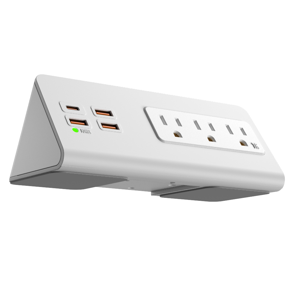 Furniture edge mount power charge station