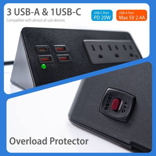 Tabletop power charge station