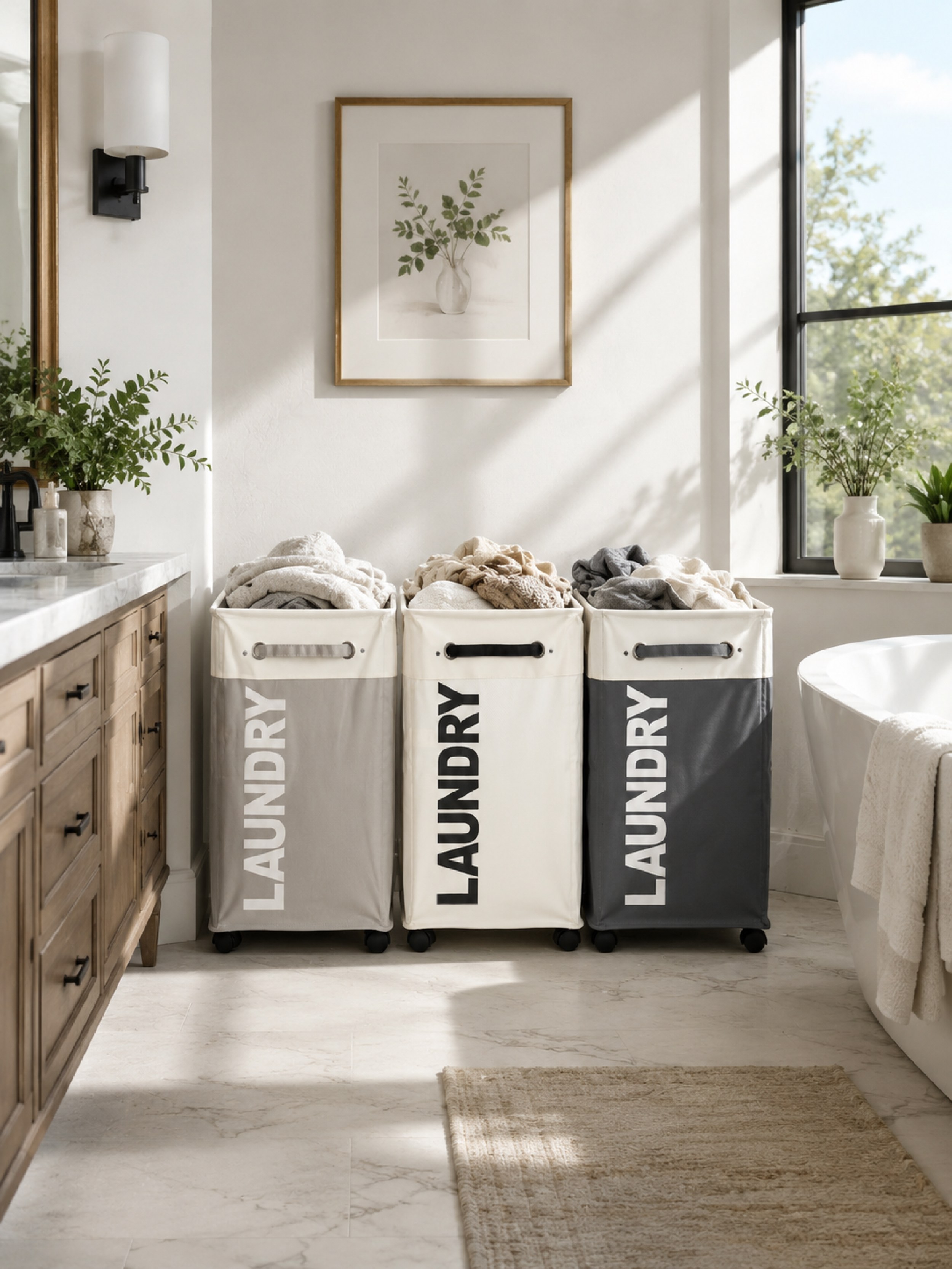 Rolling Laundry Hamper Cart