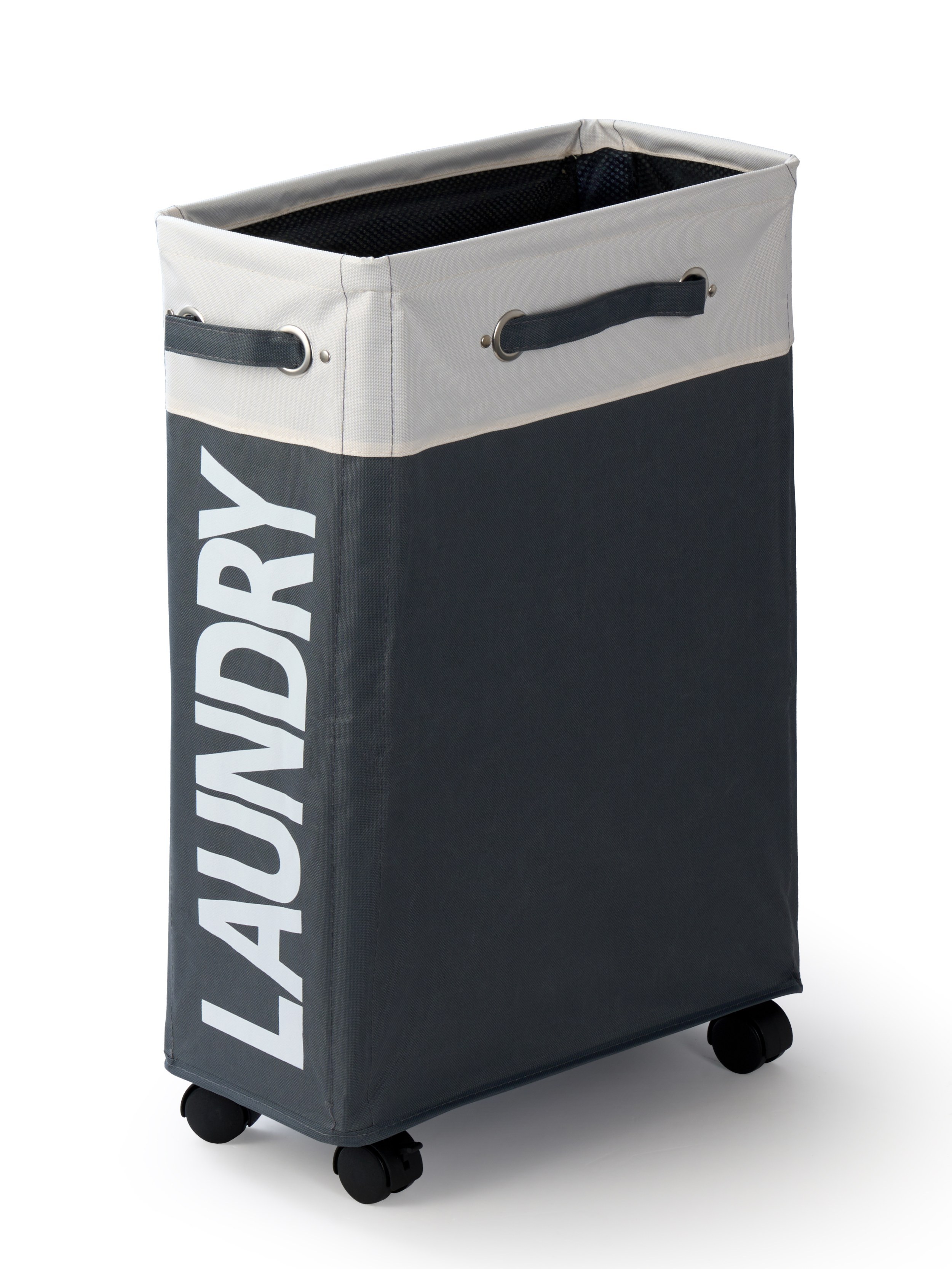 Rolling Laundry Hamper Cart - dark grey