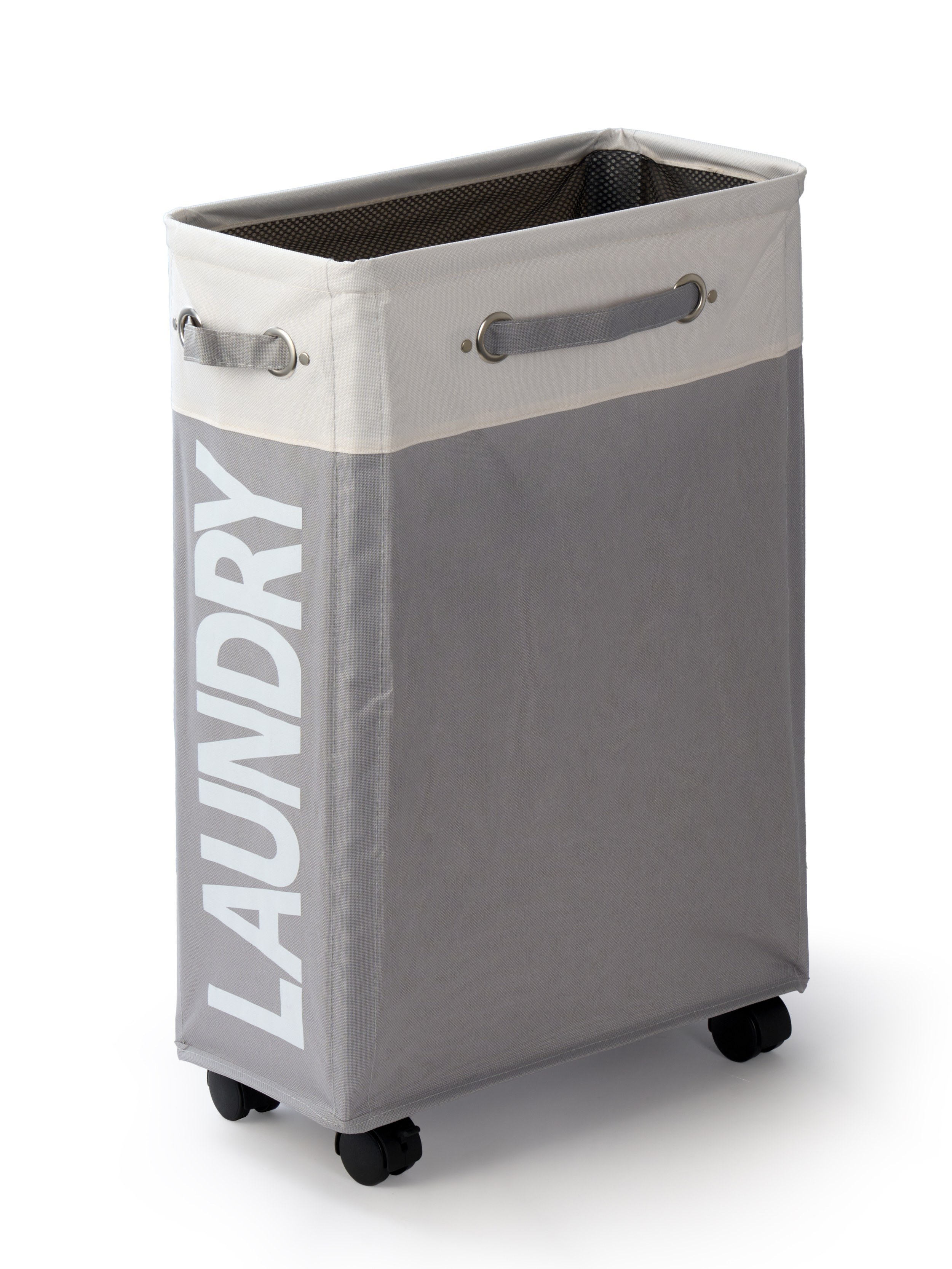 Rolling Laundry Hamper Cart - 1 pack grey