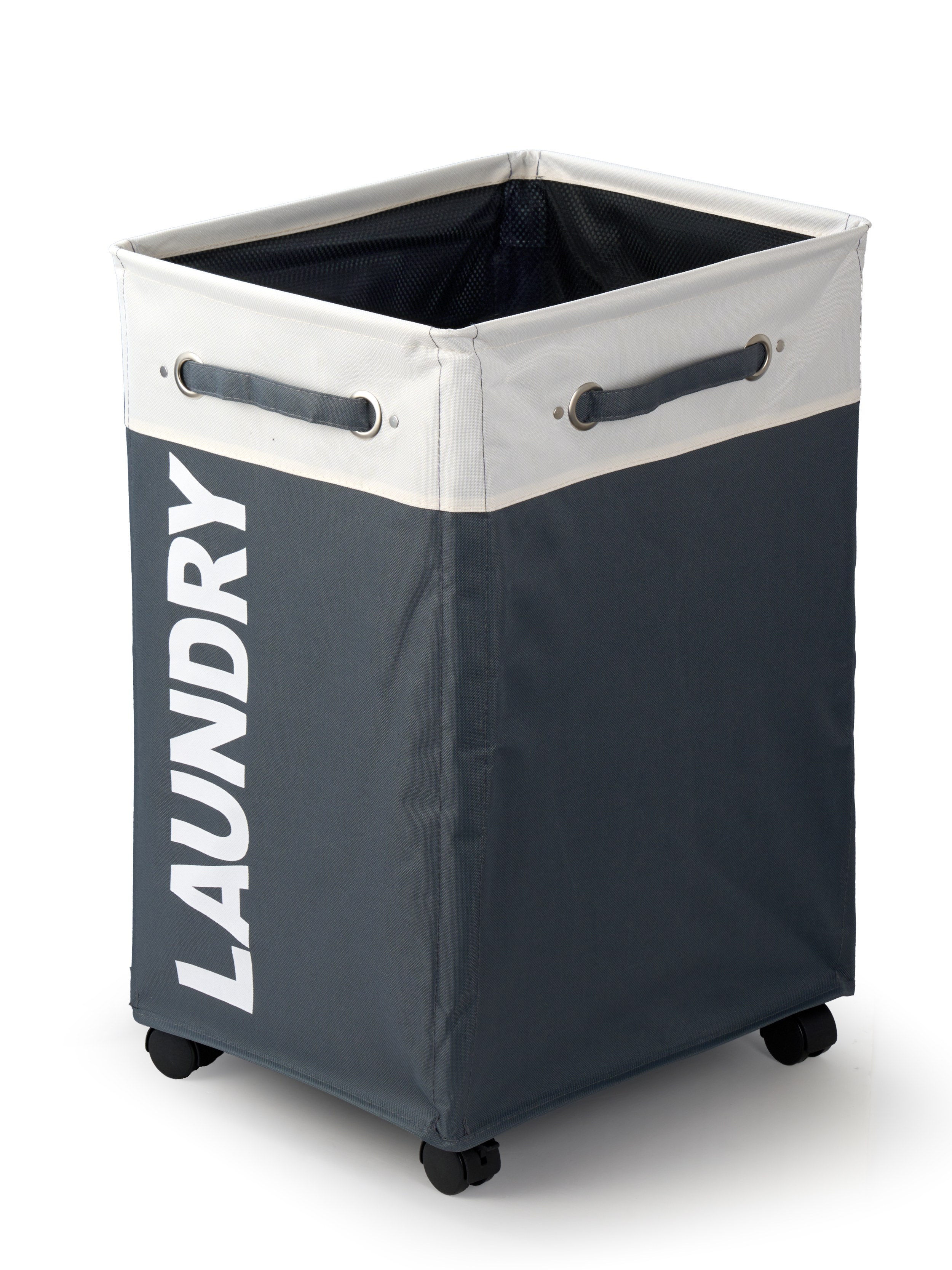 Rolling Laundry Hamper Cart - large size 1 pack - dark grey