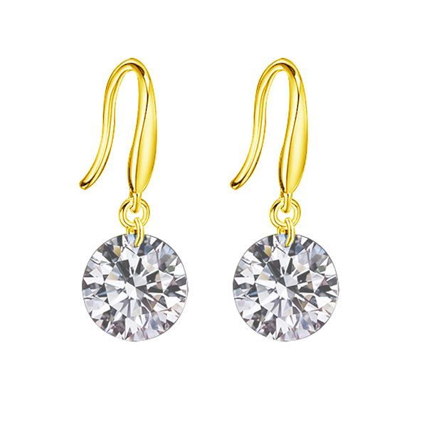 Beautiful 925 Sterling Silver Artificial Diamond Dangle Earrings Australia
