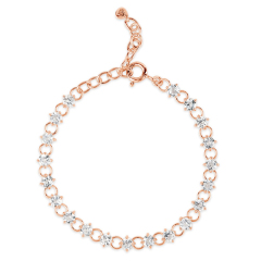 Handmade Sterling Silver White Topaz Gemstone Tennis Bracelet Women