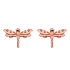 Insect Jewelry 925 Sterling Silver High Polish Dragonfly Stud Earrings