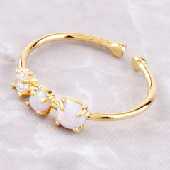 Elegant Design Sterling Silver Fire Opal Open Adjustable Women Ring