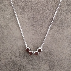 Pretty Design 925 Sterling Silver Nuggets Beads Necklace for Girls