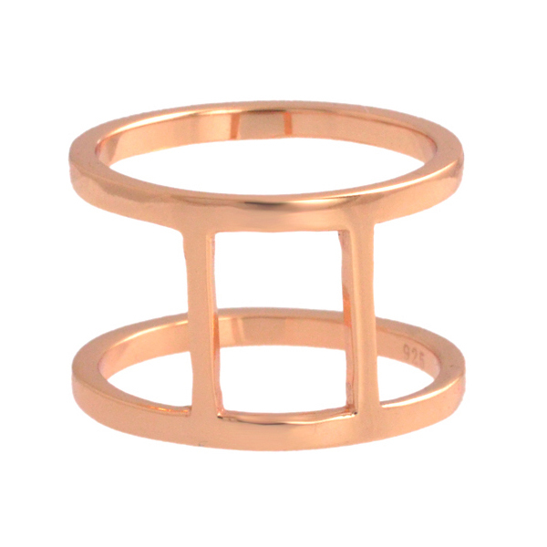 Landou Wholesale Jewelry High Polish Sterling Silver Double Layer Band Ring