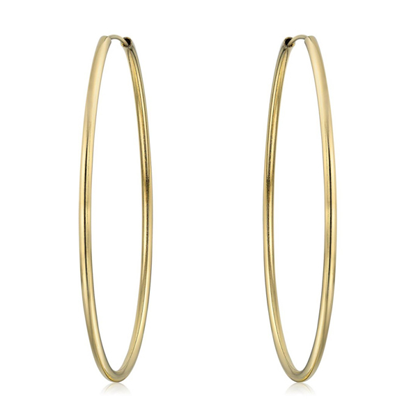 Popular Jewelry 925 Sterling Silver Big Hip Hop Bangle Hoop Earrings