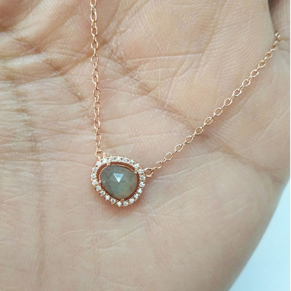 Customized Jewelry 925 Sterling Silver Gemstone Women Necklace
