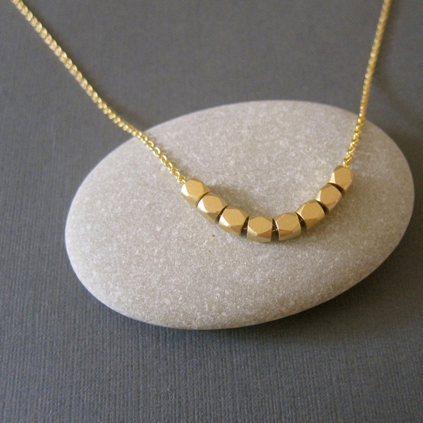 Pretty Design 925 Sterling Silver Nuggets Beads Necklace for Girls