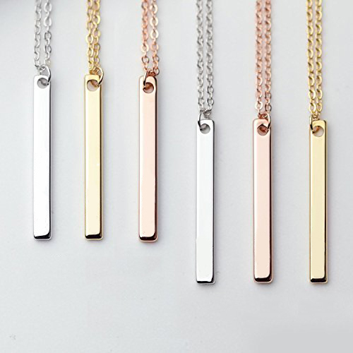 Fashion Jewelry 925 Sterling Silver High Polish Bar Necklace Germany
