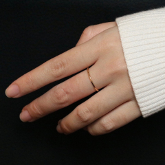 Simple Design Sterling Silver High Polish Thin Knuckle Dainty Band Ring