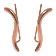 Fine Jewelry Delicate Sterling Silver Wave Ear Climber Earrings for Women