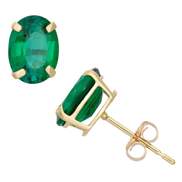 Guangzhou Jewelry Sterling Silver 8x6mm Oval-cut Birthstone Stud Earrings