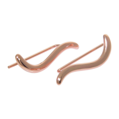 Fine Jewelry Delicate Sterling Silver Wave Ear Climber Earrings for Women