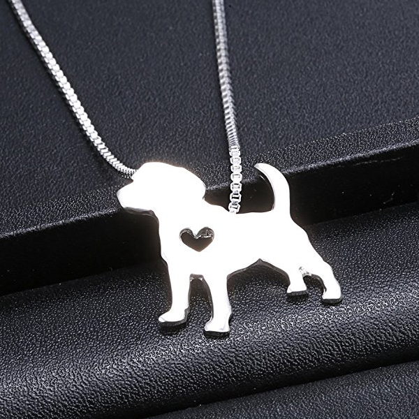 Sterling Silver Retriever Greyhound German Shepherd Dog Pendant Necklace