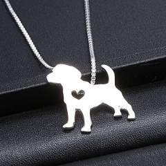Sterling Silver Retriever Greyhound German Shepherd Dog Pendant Necklace