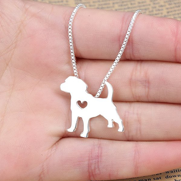 Sterling Silver Retriever Greyhound German Shepherd Dog Pendant Necklace