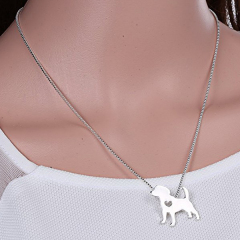 Sterling Silver Retriever Greyhound German Shepherd Dog Pendant Necklace