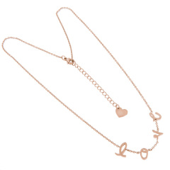 China Jewelry 18K Gold Plated Sterling Silver Love Charm Necklace