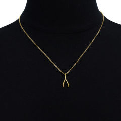 China Supplier Fashion Sterling Silver Y Shaped Wishbone Necklace