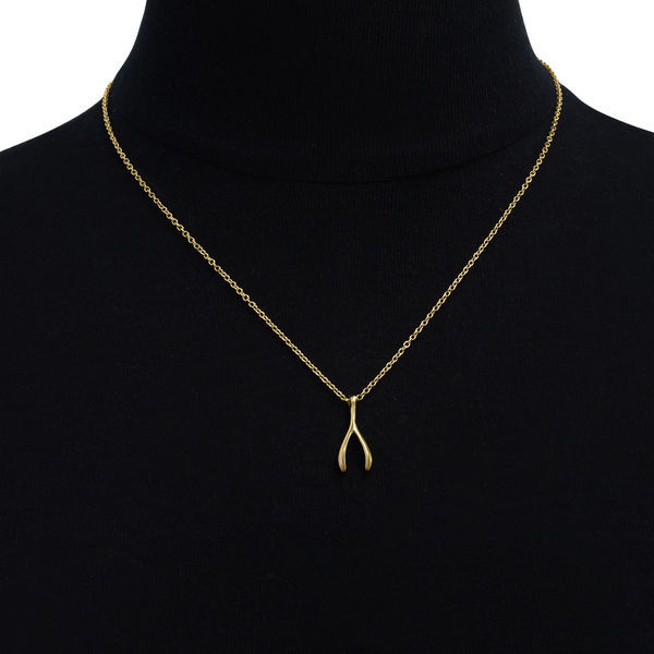 China Supplier Fashion Sterling Silver Y Shaped Wishbone Necklace