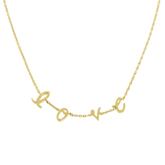 China Jewelry 18K Gold Plated Sterling Silver Love Charm Necklace