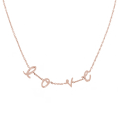 China Jewelry 18K Gold Plated Sterling Silver Love Charm Necklace