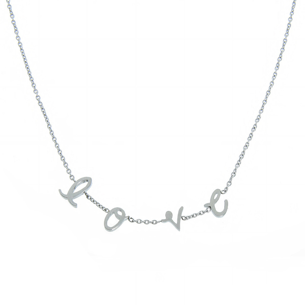 China Jewelry 18K Gold Plated Sterling Silver Love Charm Necklace