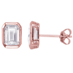 Women Design Sterling Silver Cubic Zirconia Superbringht Halo Stud Earrings