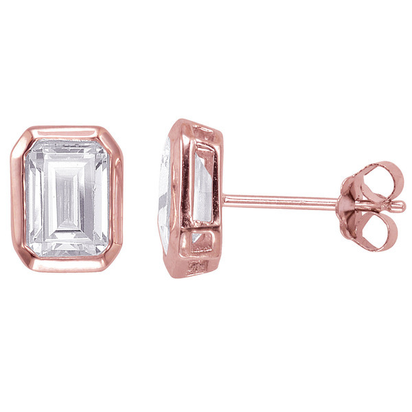 Women Design Sterling Silver Cubic Zirconia Superbringht Halo Stud Earrings
